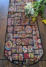 Load image into Gallery viewer, DaDa Bedding Ethnic Ornaments Geometric Black Elegant Woven Tapestry Dining Table Runner (18118)