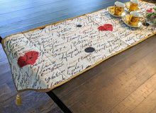 Load image into Gallery viewer, Tache Romantic I Love You Valentine’s Beige Woven Tapestry Table Runner (18111)