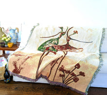 Load image into Gallery viewer, Tache Abstract Art Ballet Dancers Afghan Tapestry Throw Blanket with Fringe (2500)