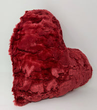 Load image into Gallery viewer, DaDa Bedding Luxury Romantic Valentine Heart Shaped Red Throw Pillow - 16” x 14”