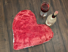 Load image into Gallery viewer, DaDa Bedding Luxury Romantic Valentine Heart Shaped Red Throw Pillow - 16” x 14”
