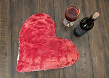 Load image into Gallery viewer, DaDa Bedding Luxury Romantic Valentine Heart Shaped Red Throw Pillow - 16” x 14”