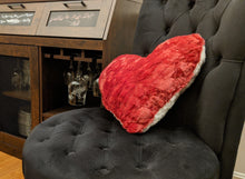 Load image into Gallery viewer, DaDa Bedding Luxury Romantic Valentine Heart Shaped Red Throw Pillow - 16” x 14”