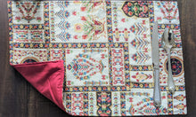 Load image into Gallery viewer, DaDa Bedding Set of 8 Pieces Light Botanical Mughal Floral Table Woven Tapestry - 4 Placemats, 2 Table Runners, 2 Throw Pillow Covers (18196)