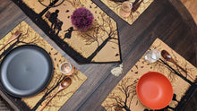 Load image into Gallery viewer, DaDalogy Bedding Set of 4 Pieces Autumn Birds Blessing Tapestry Dining Placemats 13” x 19” (Thanksgiving)