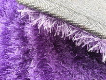 Load image into Gallery viewer, DaDa Bedding Shaggy Soft Door Mat Carpet Rug - 20" x 32" Striped Shiny Purple Lavender