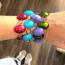 Load image into Gallery viewer, Lavender Jelly Bean Stations Bracelet