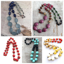 Load image into Gallery viewer, Matte Black &amp; Yellow Carmen Necklace