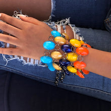 Load image into Gallery viewer, Orange Jelly Bean Stations Bracelet