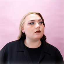 Load image into Gallery viewer, Titanium Serpentine Black Hoops