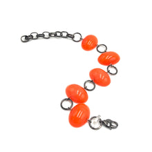 Load image into Gallery viewer, Orange Jelly Bean Stations Bracelet