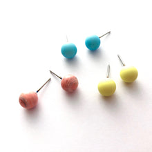 Load image into Gallery viewer, Spring Sherbert | 8mm Vintage Lucite Triple Stud Earrings Set