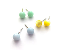 Load image into Gallery viewer, Sky Stud Earring Set | 8mm Vintage Lucite Triple Studs Set