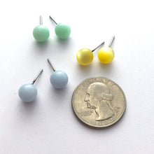 Load image into Gallery viewer, Sky Stud Earring Set | 8mm Vintage Lucite Triple Studs Set