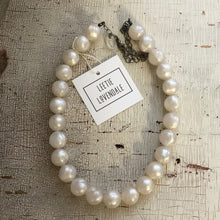 Load image into Gallery viewer, White Pearl Vintage Lucite Beaded Marco Necklace
