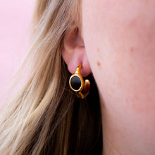 Load image into Gallery viewer, Titanium Sable Hoop Earrings