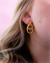 Load image into Gallery viewer, Titanium Layered Ring Statement Earrings