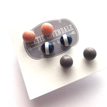 Load image into Gallery viewer, Sunset Mist Stud Earring Set | 8mm Vintage Lucite Triple Studs Set