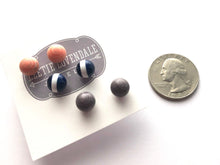 Load image into Gallery viewer, Sunset Mist Stud Earring Set | 8mm Vintage Lucite Triple Studs Set