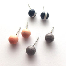 Load image into Gallery viewer, Sunset Mist Stud Earring Set | 8mm Vintage Lucite Triple Studs Set