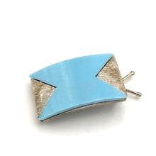 Load image into Gallery viewer, Light Blue Deco Barrette *AS IS - Vintage Patina