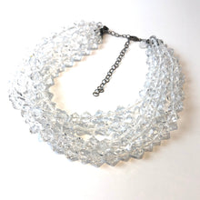 Load image into Gallery viewer, Clear Crystal Facets Beaded Sylvie Necklace