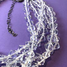 Load image into Gallery viewer, Clear Crystal Facets Beaded Sylvie Necklace