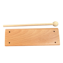 Load image into Gallery viewer, Wooden Slit Drum – Natural Tone Block Percussion Instrument with Mallet – Montessori Rhythm Toy for Kids &amp; Classrooms