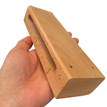 Load image into Gallery viewer, Wooden Slit Drum – Natural Tone Block Percussion Instrument with Mallet – Montessori Rhythm Toy for Kids &amp; Classrooms