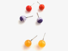Load image into Gallery viewer, Crown Jewel Mix Stud Earring Set | 8mm Vintage Lucite Triple Studs Set