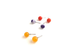 Load image into Gallery viewer, Crown Jewel Mix Stud Earring Set | 8mm Vintage Lucite Triple Studs Set