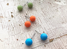 Load image into Gallery viewer, Fruit Colada Stud Earring Set | 8mm Vintage Lucite Triple Studs Set