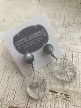 Load image into Gallery viewer, Silver Sparkle Abba Earrings