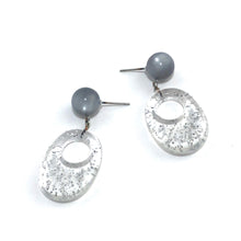 Load image into Gallery viewer, Silver Sparkle Abba Earrings