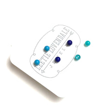 Load image into Gallery viewer, Turquoise &amp; Blues Ombre&#39; Studs Earrings Set