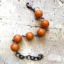 Load image into Gallery viewer, Butternut Orange Lucite Bubble Stations Bracelet