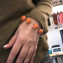 Load image into Gallery viewer, Butternut Orange Lucite Bubble Stations Bracelet