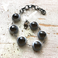 Load image into Gallery viewer, Grey Color-Block Disc Stations Bracelet