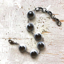 Load image into Gallery viewer, Grey Color-Block Disc Stations Bracelet