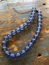Load image into Gallery viewer, Denim Blue Beaded Vintage Lucite Chunky Marco Necklace
