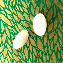 Load image into Gallery viewer, Bright White Oval Lucite Stud Earrings