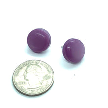 Load image into Gallery viewer, Lilac Moonglow Disc Stud Earrings