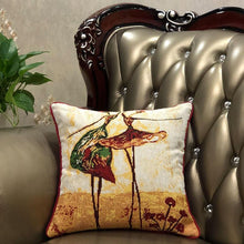 Load image into Gallery viewer, Tache Abstract Ballerina Art Golden Beige Woven Tapestry Throw Pillow Cover (18110)