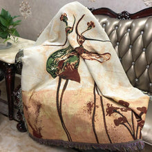Load image into Gallery viewer, Tache Abstract Art Ballet Dancers Afghan Tapestry Throw Blanket with Fringe (2500)