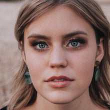 Load image into Gallery viewer, Aquamarine Marbled Lucite Sarah Drop Earrings