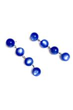 Load image into Gallery viewer, Periwinkle Moonglow Four-Bead Statement Earrings