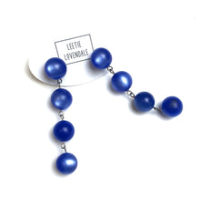 Load image into Gallery viewer, Periwinkle Moonglow Four-Bead Statement Earrings