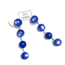 Load image into Gallery viewer, Periwinkle Moonglow Four-Bead Statement Earrings