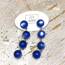 Load image into Gallery viewer, Periwinkle Moonglow Four-Bead Statement Earrings