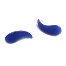 Load image into Gallery viewer, Periwinkle Moonglow Paisley Post Earrings